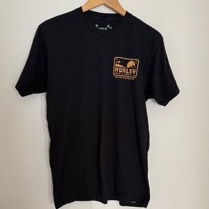 Hurley Black Tee with Orange Graphic